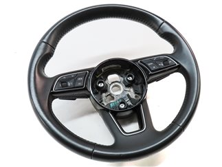 2017-2019 AUDI A4 A5 S4 (B9 8W F5) 3-SPOKE STEERING WHEEL w/SHIFT PADDLES(BLACK) — exact item pictured